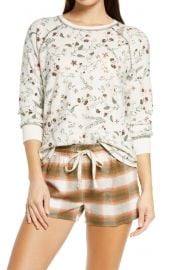 PJ Salvage Floral Print Pajama Top at Nordstrom